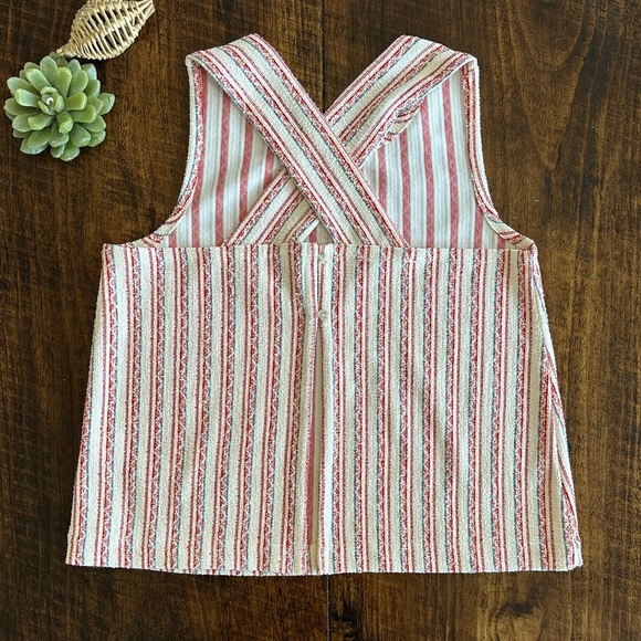 Madewell | Bouclé Stripe Cross-Back Tank Top, NWT - Picture 4 of 9